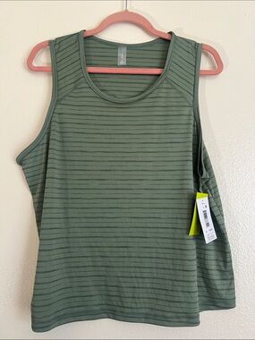 Athletic Sleeveless Tank Top - Olive Green